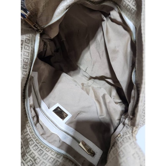 Authentic FENDI zucca canvas shoulder Tote Bag Beige/ Cream - Picture 16 of 16